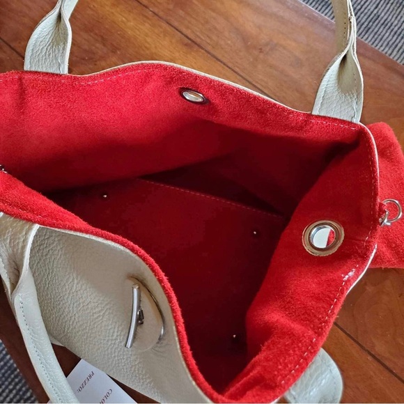 Creazioni In Pelle Genuine Leather Reversible Handbag Made In Italy - Picture 7 of 7